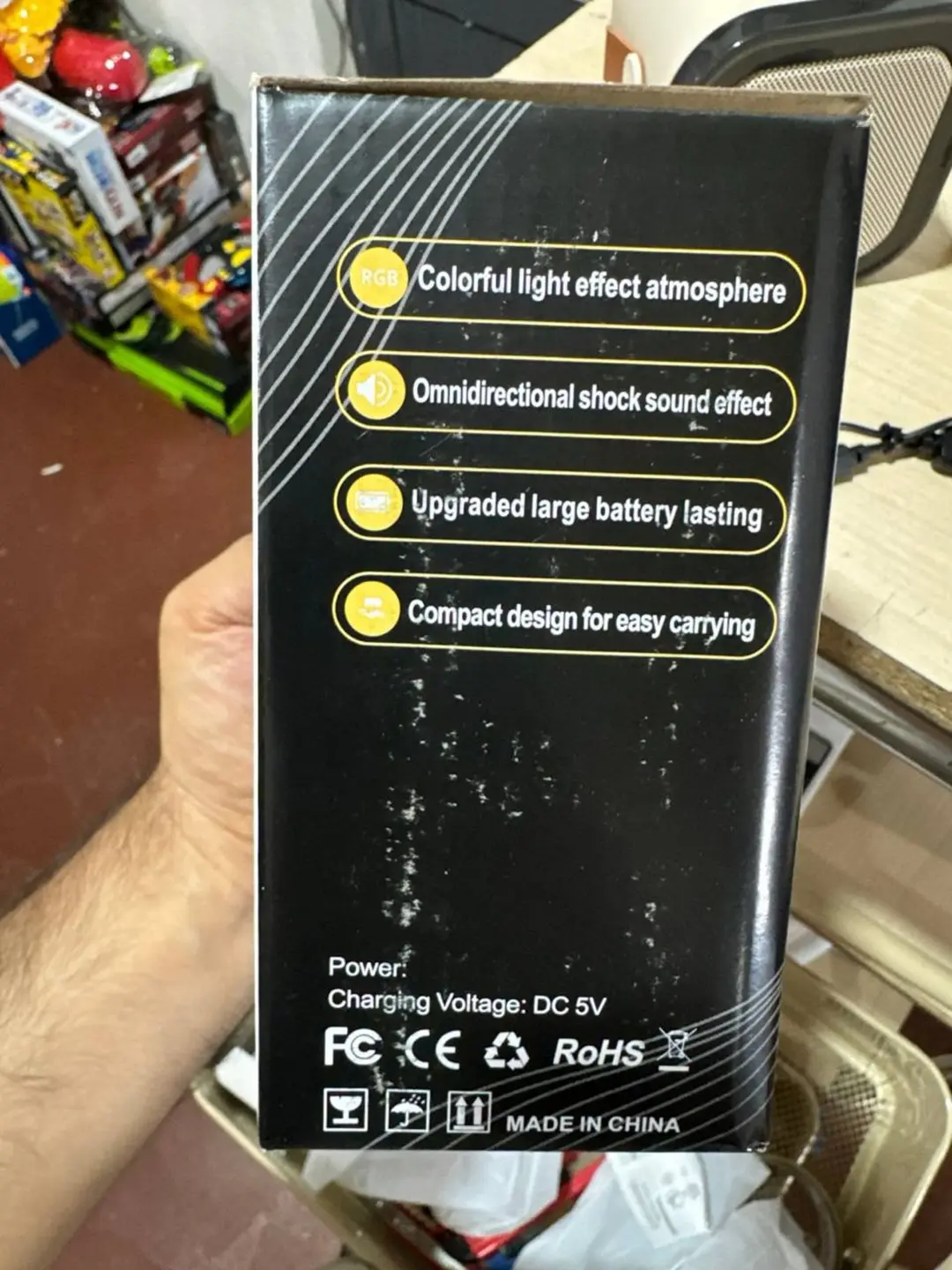 Karaoke tizimi CB-K12B, 2 simsiz mikrofon, RGB Bluetooth karnay, bolalar uchun — 3-rasm