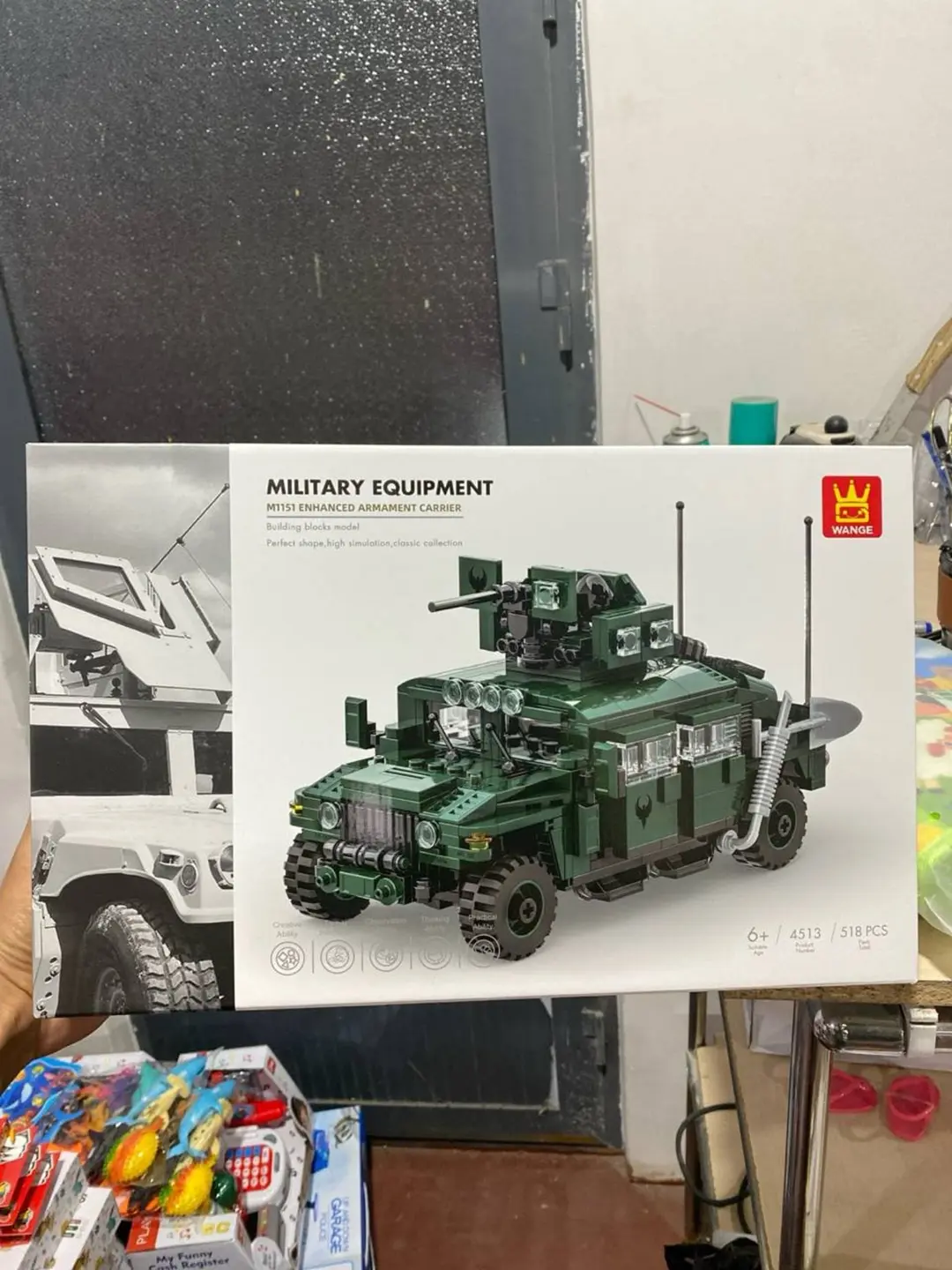 Конструктор Военный бронеавтомобиль M1151 Wange Military, 518 деталей, для мальчиков