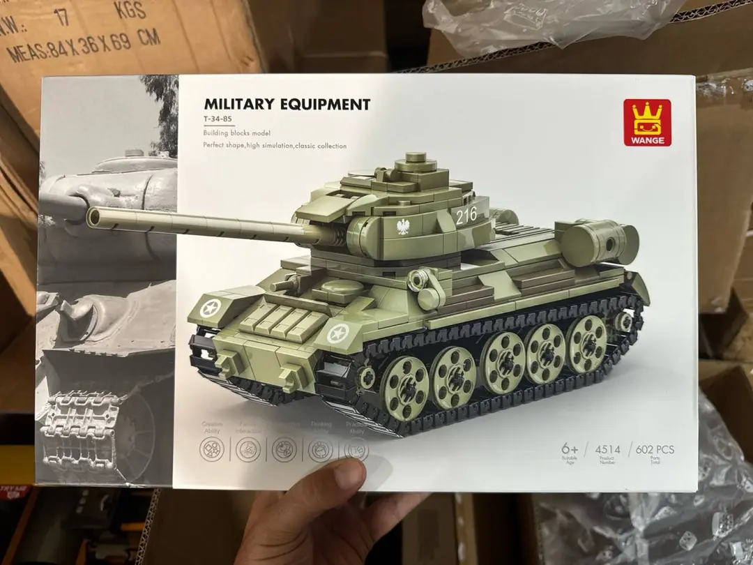 Конструктор Wange Танк Т-34-85 Military Equipment, сборная модель, 602 детали