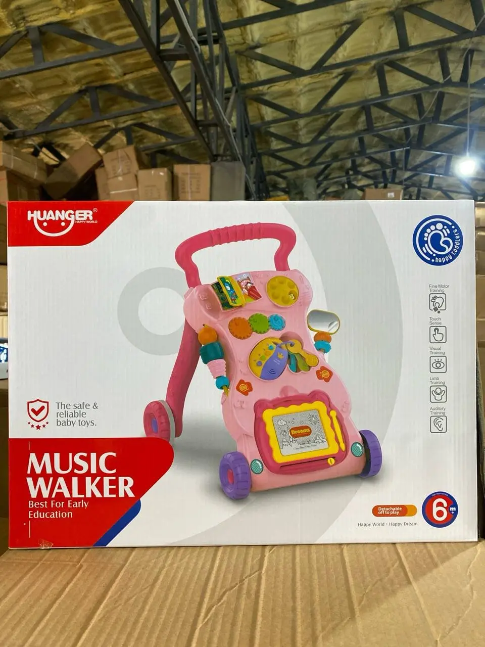 Bolalar uchun musiqiy yurish aravachasi xodunok, o'yin markazi va sorter — 2-rasm
