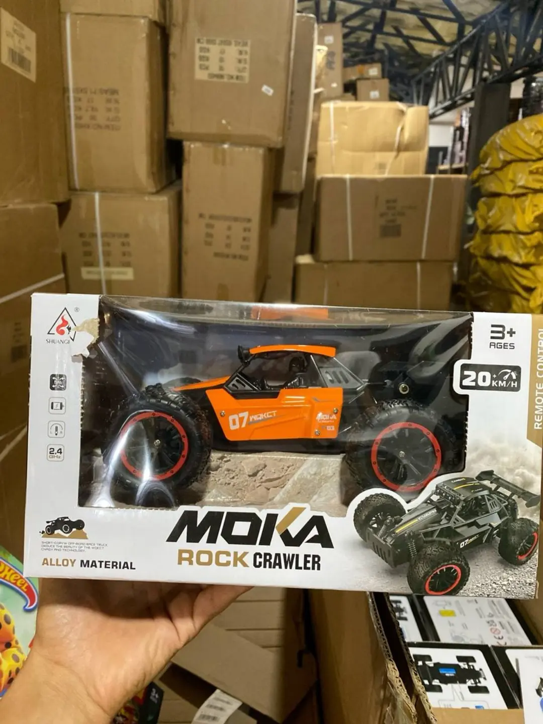 Masofadan boshqariladigan Moka Rock Crawler vnedorojnik 1:16, 4WD metall korpus