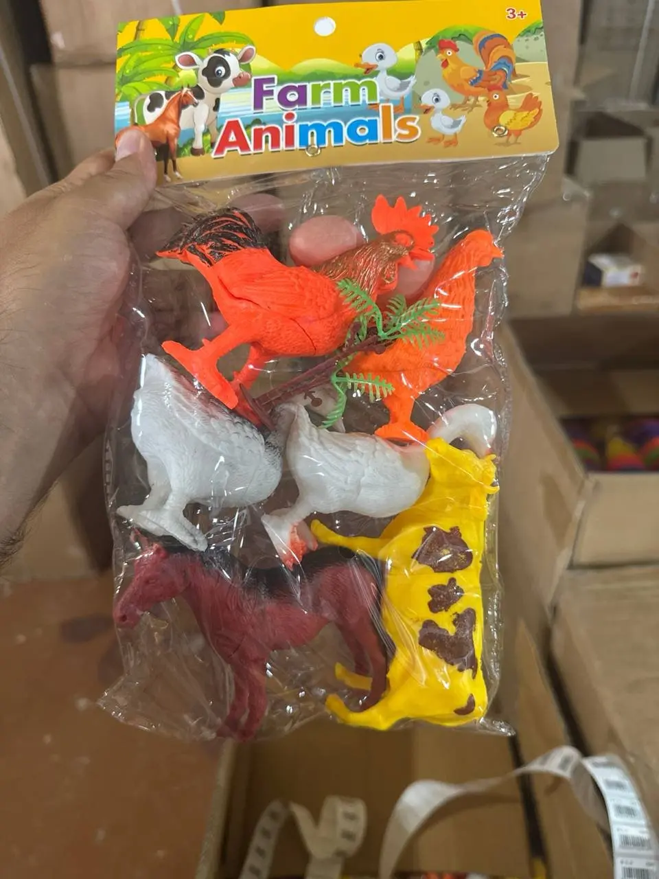 Uy hayvonlari figuralari to'plami Farm Animals, bolalar uchun o'yinchoq ferma to'plami