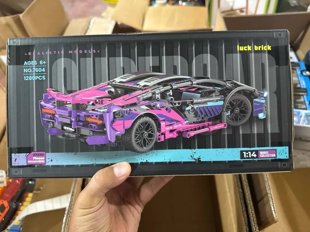 Konstruktor Avtomobil Lamborghini 1:14, superkar, 1280 detal, neon, 6+ — 8-rasm