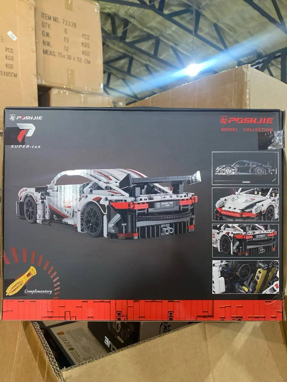 Konstruktor Sportkar 1:14, poyga superkari, 1068 detal, 36 sm model, 6+ — 14-rasm