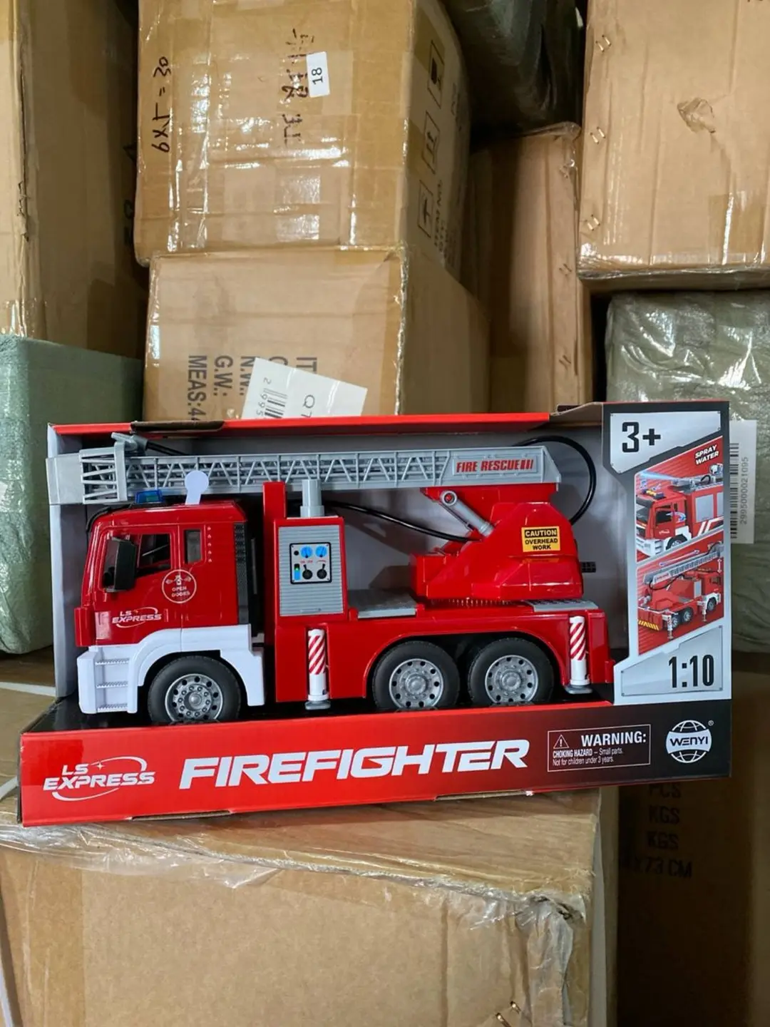 O't o'chiruvchi mashina WENYI 1:10, suv sepuvchi, 3 yoshdan, ovozli