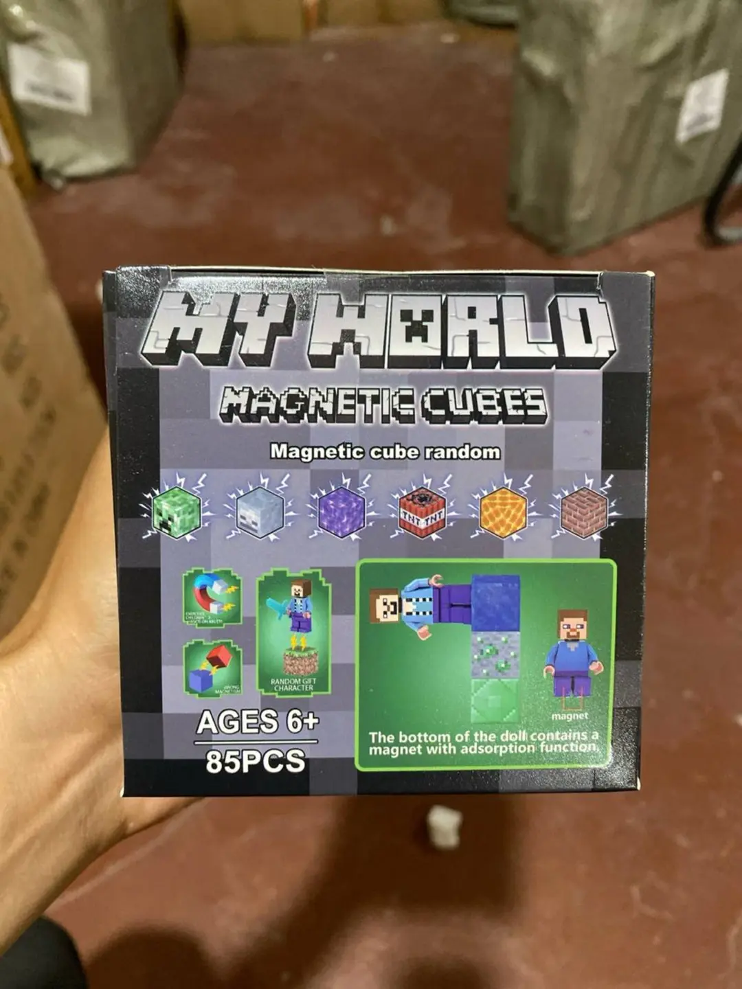 Magnitli konstruktor Minecraft My World, 85 qism, Stiv va chiroqlar