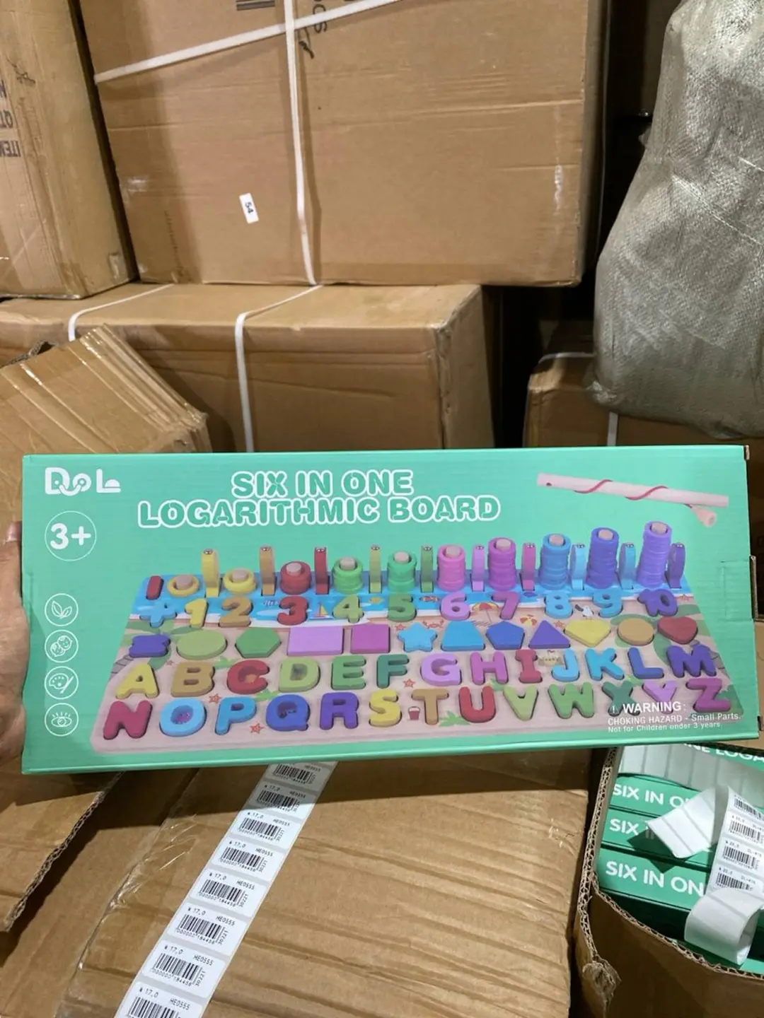 Yog'ochli hisoblash taxtasi 6 tasi 1 da, Magnitli baliq ovi, 3+ yosh — 2-rasm