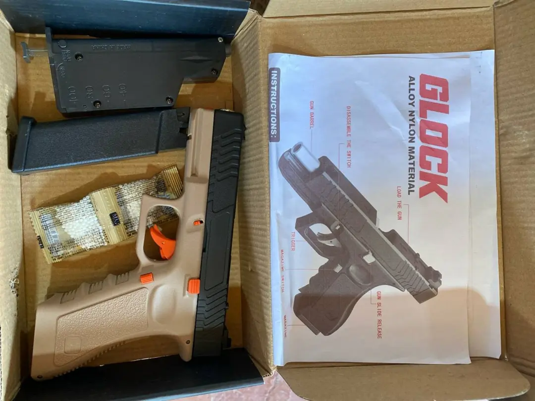 Elektr orbiz pistolet Glock neylonli, akkumulyatorli gidrobol o'yinchoq — 3-rasm