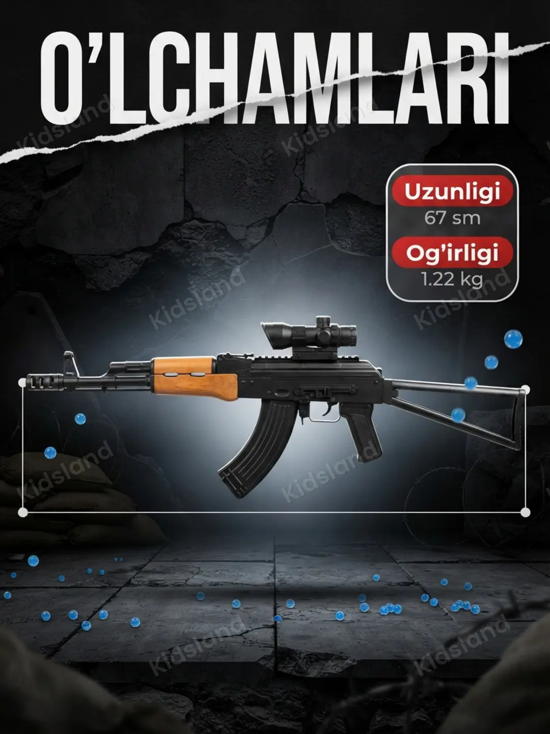 Orbiz avtomati neylon taktik gidrobol quroli o'smirlar uchun — 3-rasm