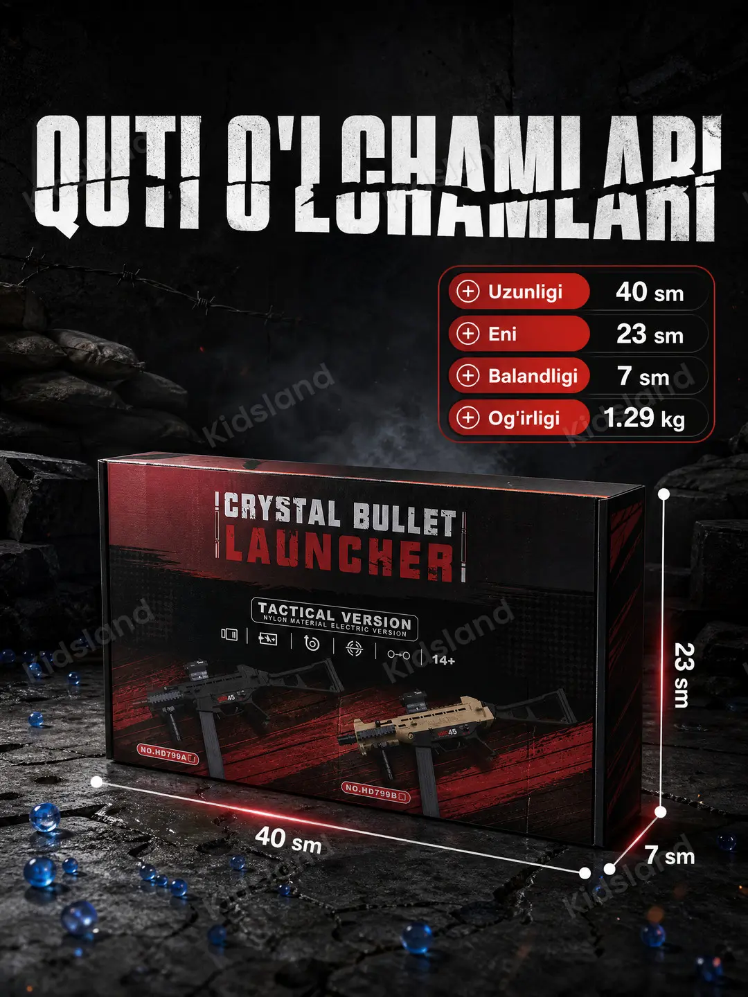 Orbiz-avtomati UMP45 neylonli, gidrobol uchun gel blasteri — 3-rasm