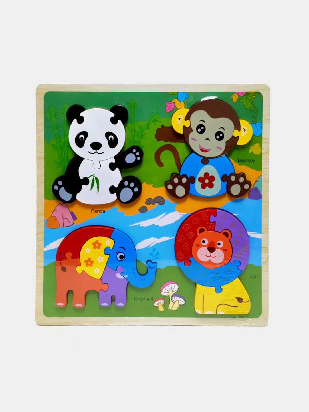 Yog'och puzzle Transport rivojlantiruvchi to'plam 3D o'yinchoq bolalar uchun 2+ — 3-rasm