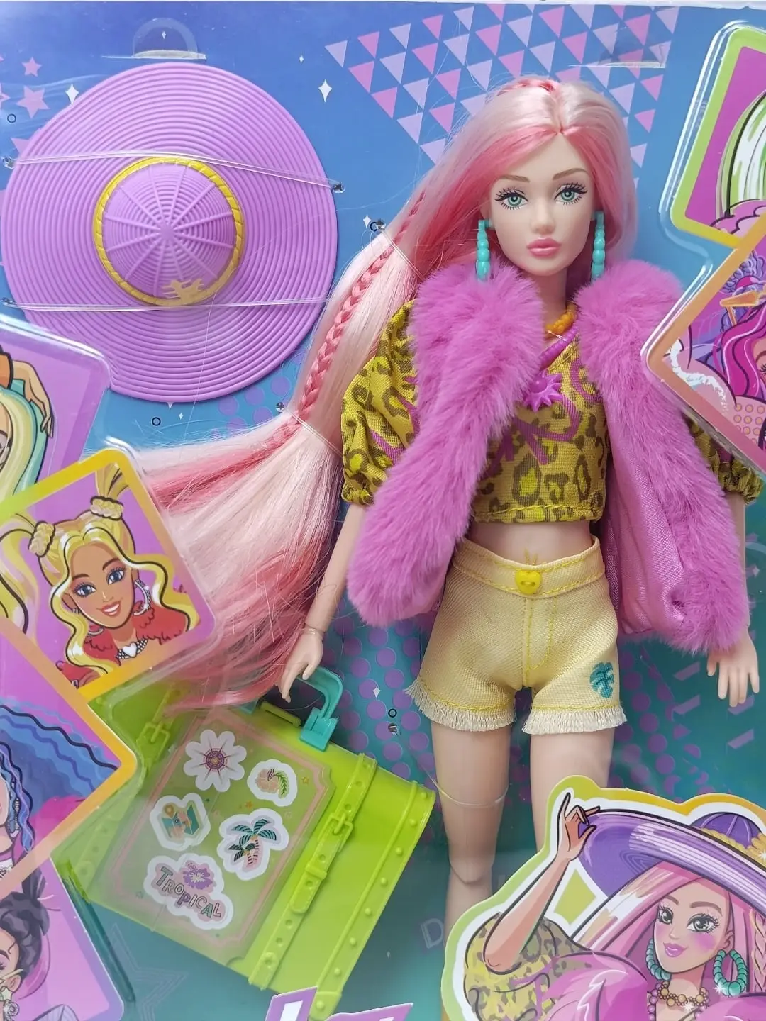 Defa Lucy Colorful Day pushti sochli qo'g'irchoq va aksessuarlar, qizlar uchun — 5-rasm