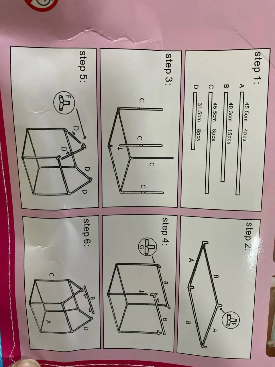 Детская игровая палатка House Tent, Розовая, Для девочек от 3 лет, Безопасные материалы — фото 2