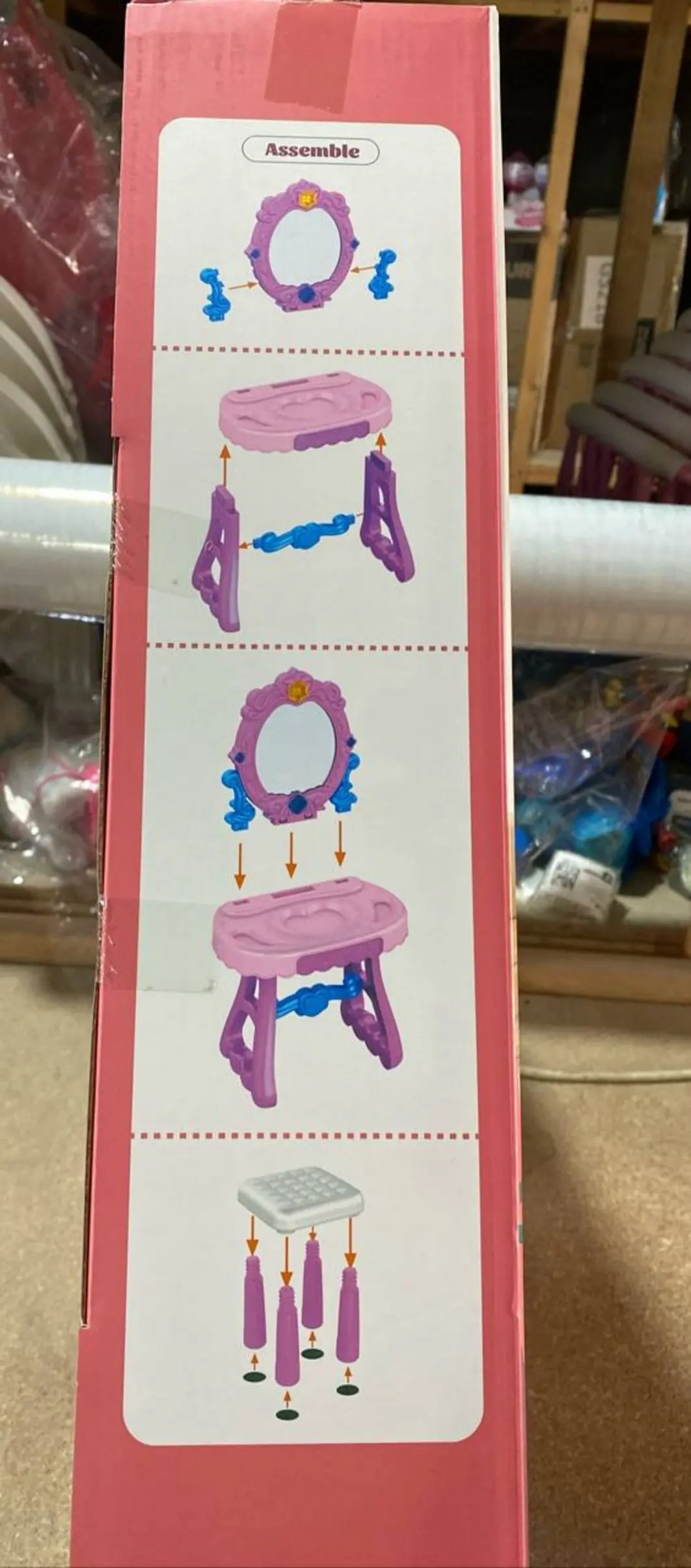 Bolalar o'yinchoq tryumosi Princess Dream, Chiroqli va ovozli stol, Qizlar uchun — 4-rasm